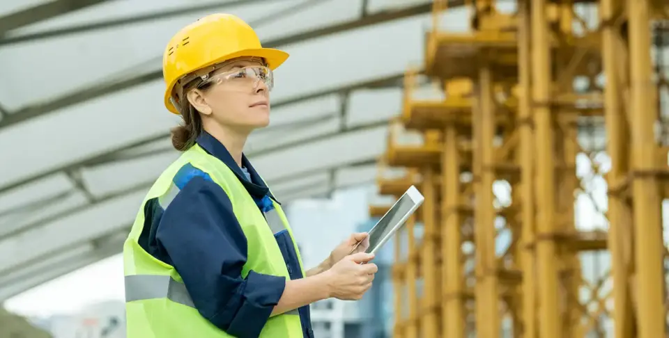 Woman engineer on jobsite