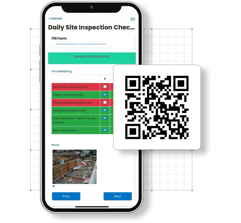 Showing the QR code feature in the mobile app