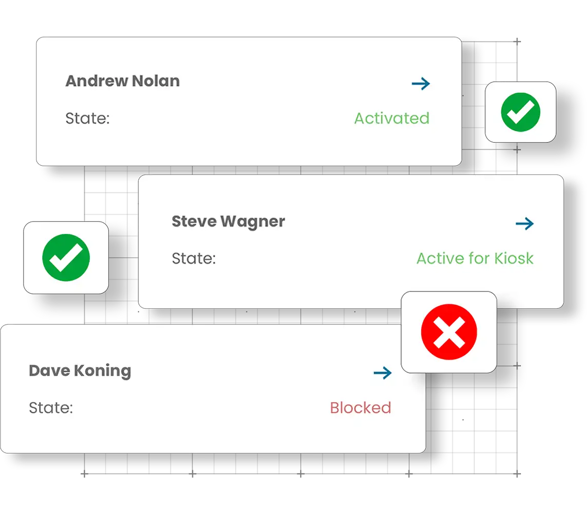 Showing the workers feature in the Corfix construction document management mobile app