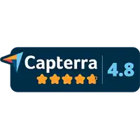 image of Capterra review of 4.8 stars