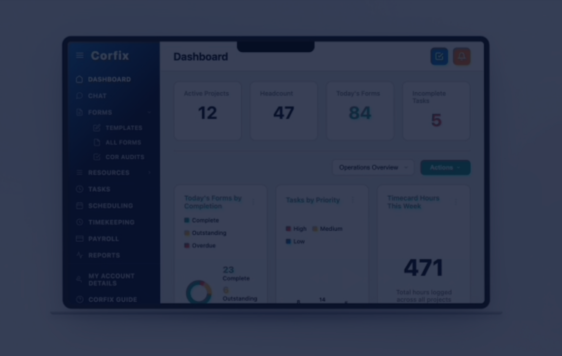 Corfix Construction Safety Software
